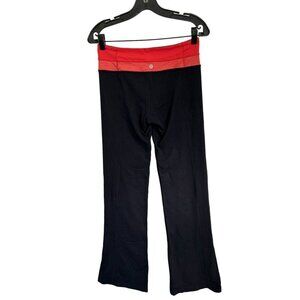 LULULEMON Yoga Pants Black Pink Leggings Strait Cut Size 6